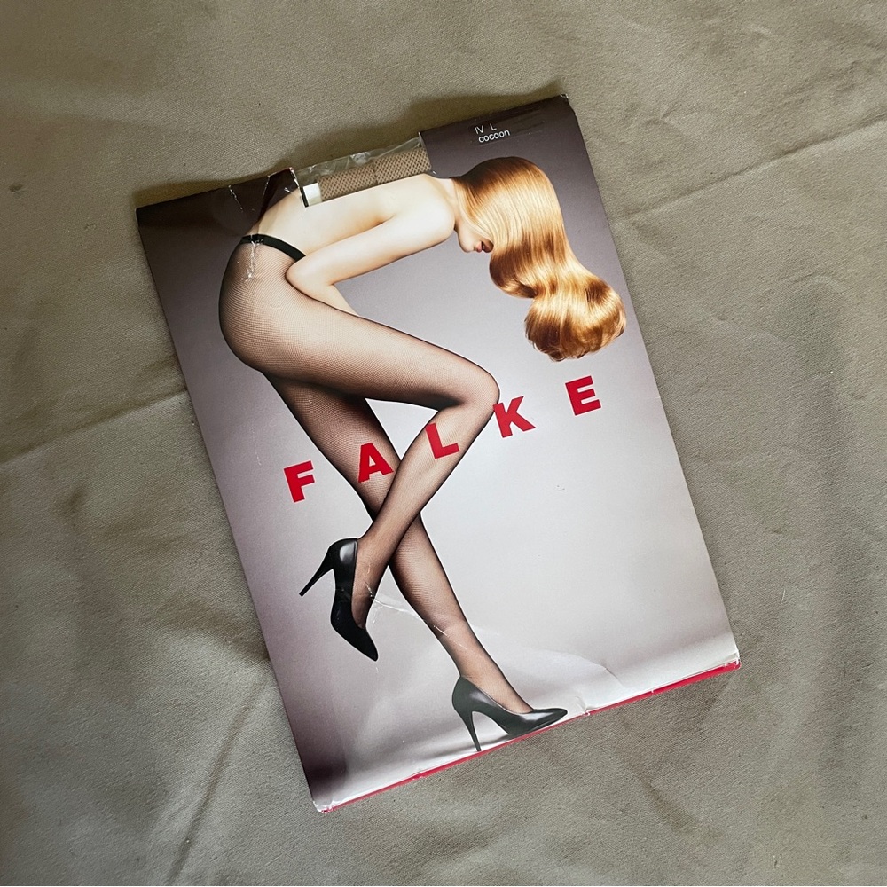 New Falke Nude Net Women Fishnet Tights L pantyhose stockings